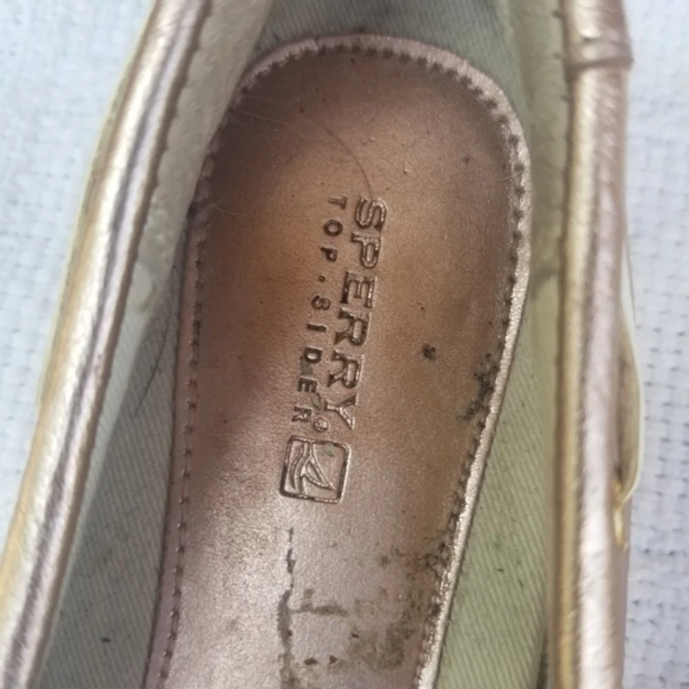 Sperry rosegold leather‎ topside 9.5